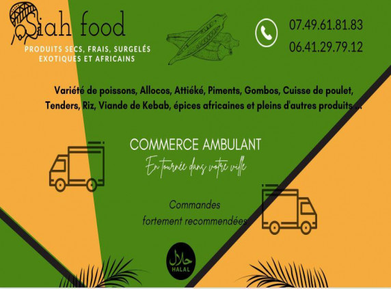 30% DE RÉDUCTION SUR TOUTE LA CARTE DE L'ÉPICERIE AMBULANTE  CHEZ SIAH FOOD